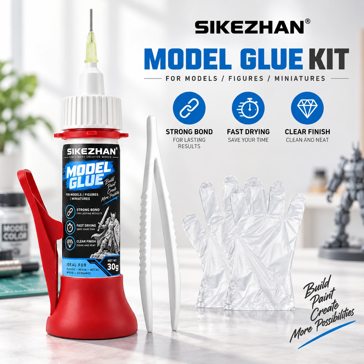 SIKEZHAN Model Glue 30g Precis - огляд і ціна Woodworking Glue